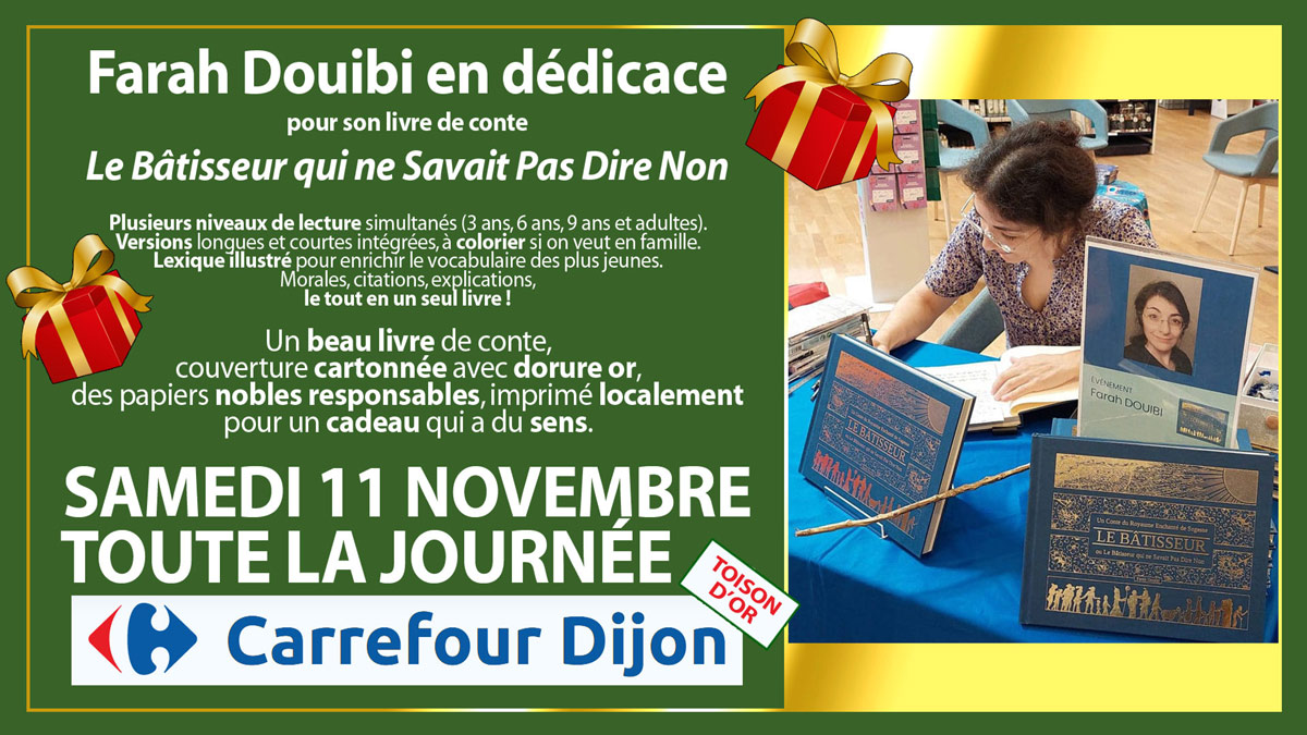 dédicace Carrefour Dijon Toison d'Or 11 novembre
