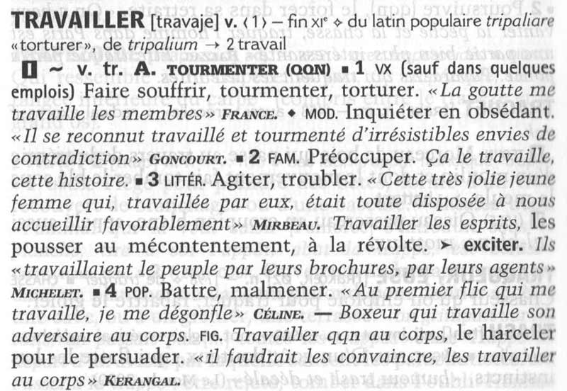 travailler